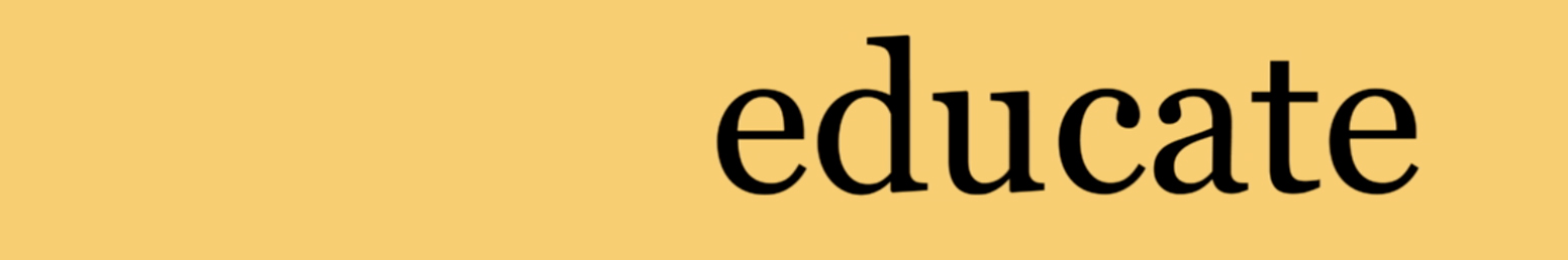 The word educate, as used in Cate's branding.